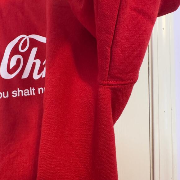 Enjoy Jesus Christ Christian Parody Hoodie Size S Thou Shalt Never Thirst - Picture 6 of 7